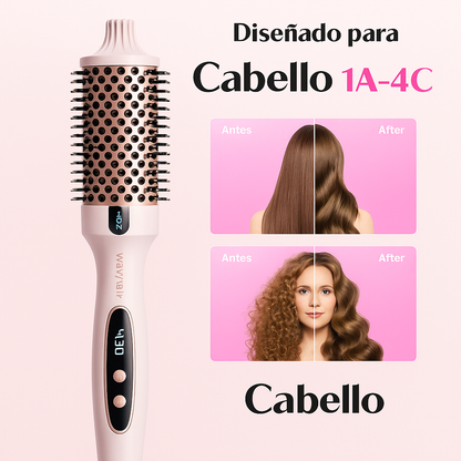 Cepillo Térmico 2 en 1 – Alisa y Ondula tu Cabello en Minutos + REGALO